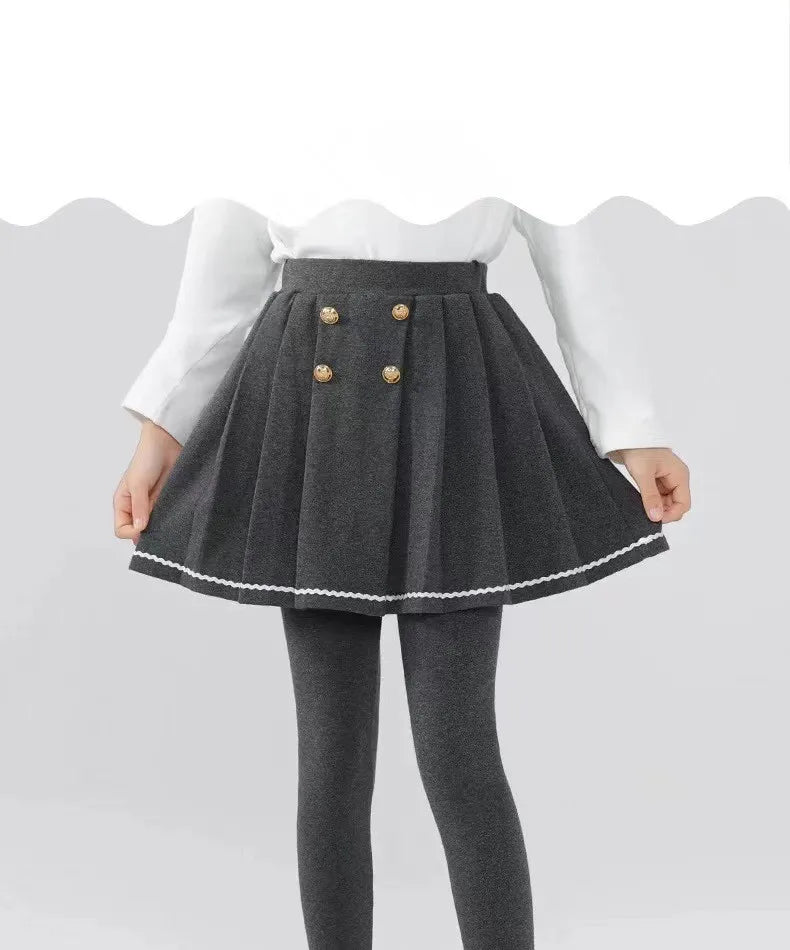 綿混スカート付きレギンス 伸縮性◎女の子